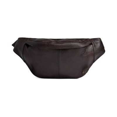Depeche bæltretaske i skind - Bumbag - 16452 - Dark Brown