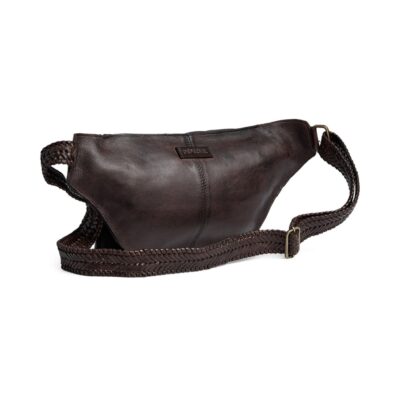 Depeche bæltretaske i skind - Bumbag - 16452 - Dark Brown