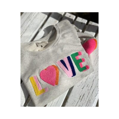 Lulu’s Love sweatshirt – Dobb. Love (Grå/Multi) Lulu’s Love sweatshirt – Sweat love (Grå/Multi)