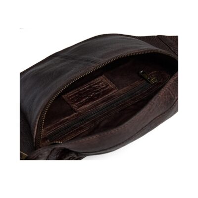 Depeche bæltretaske i skind - Bumbag - 16452 - Dark Brown