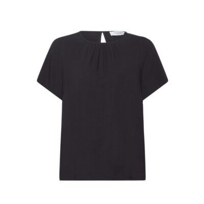 Rosemunde kortærmet bluse – Elif (Sort)