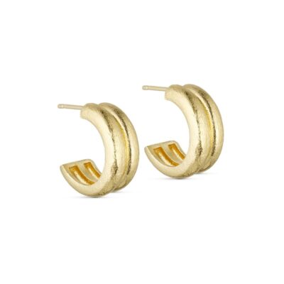 Pure by Nat øreringe - Echo double (Guld)
