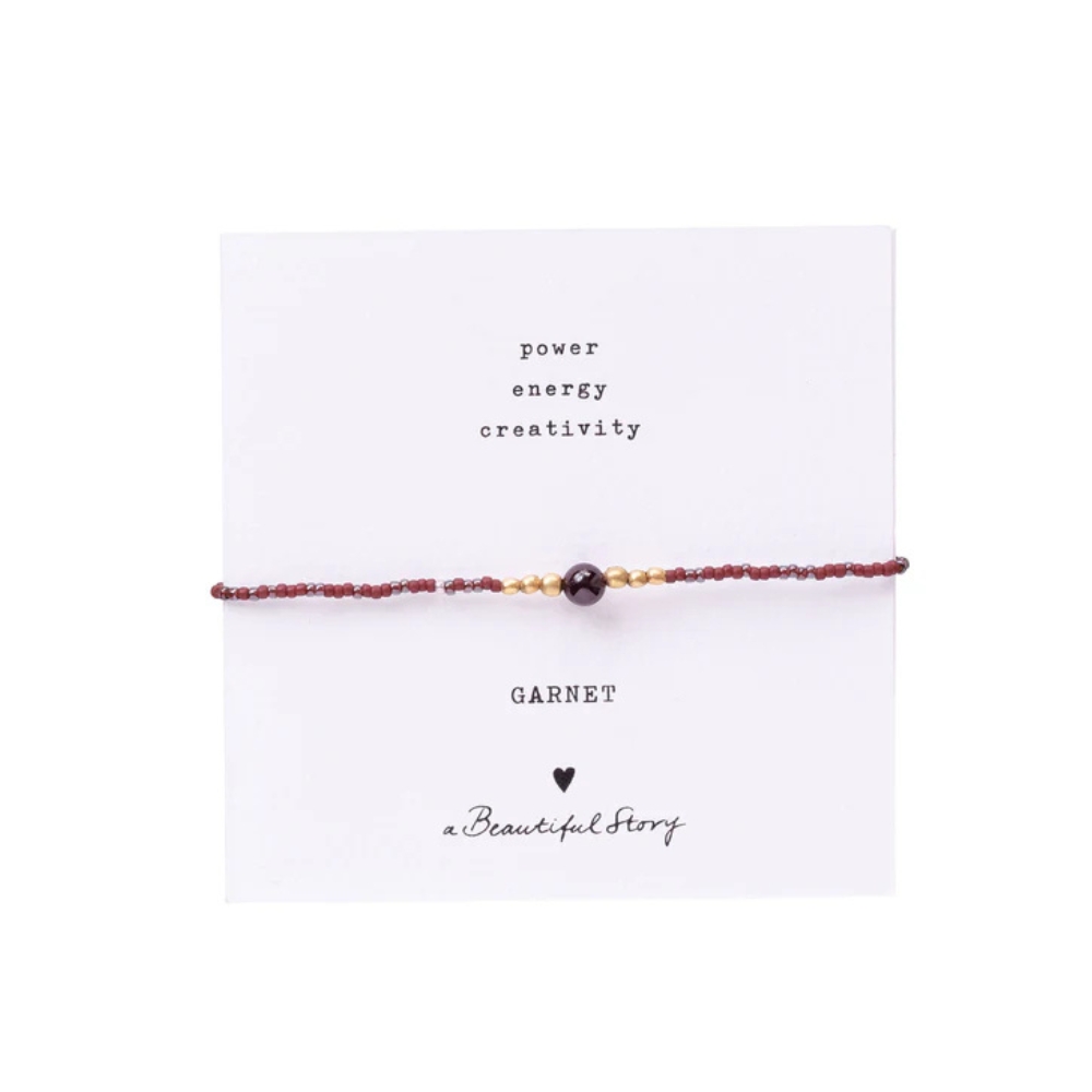 A Beautiful Story armbånd – Iris Card Garnet (Lilla) A Beautiful Story armbånd – Iris Card Garnet (Lilla) - Billede 2