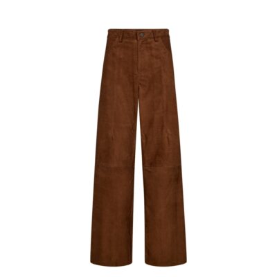 Depeche ruskinds bukser - BoaDEP HW Suede Pant Wide Leg – 51320 – Cognac
