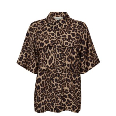 Copenhagen Muse leopard skjorte - CMGabby shirt - 206189 - Almond Peach w. Black