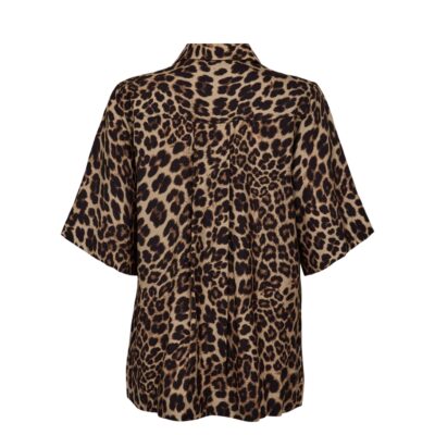 Copenhagen Muse skjorte - CMGabby (Leopard) Copenhagen Muse leopard skjorte - CMGabby shirt - 206189 - Almond Peach w. Black