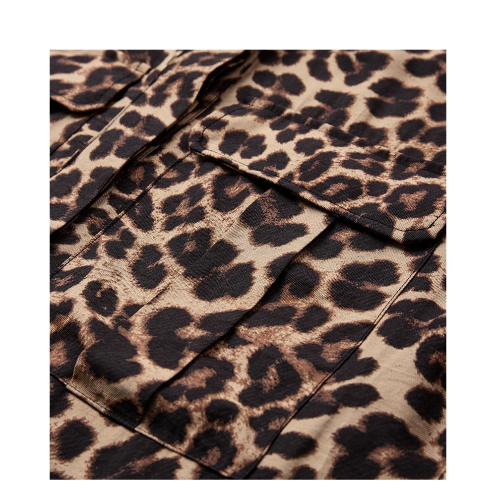 Copenhagen Muse skjorte - CMGabby (Leopard) Copenhagen Muse leopard skjorte - CMGabby shirt - 206189 - Almond Peach w. Black