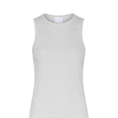La Rouge top - Lotte stripe singlet (Sort/Råhvid)