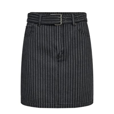 Haute L Amitie nederdel - Lou Stripe Belt Skirt – HL10174 – Dark Grey