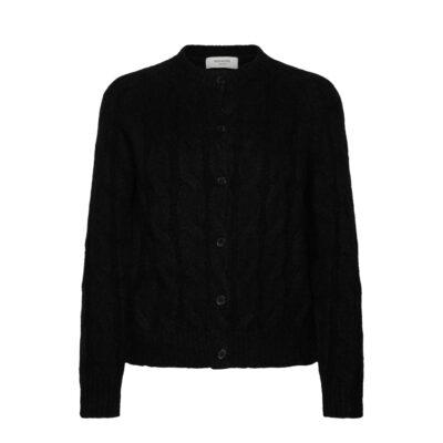 Rosemunde cardigan - RWTulip Wool Blend LS Cable Knit Cardigan - 100975 - Black 