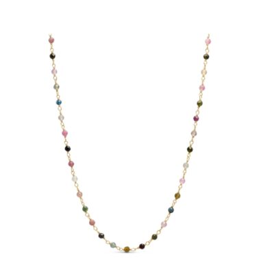 Pure by Nat halskæde med sten - Viva short necklace w. stones – 31748 G/P Tourmaline