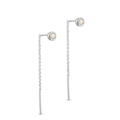 Pure by Nat øreringe - Noora chain earrings – 45878 – S/P w. pearl