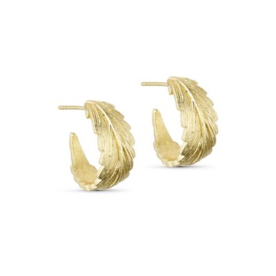 Pure by Nat øreringe Linn wide hoops – 45937 (Guld)