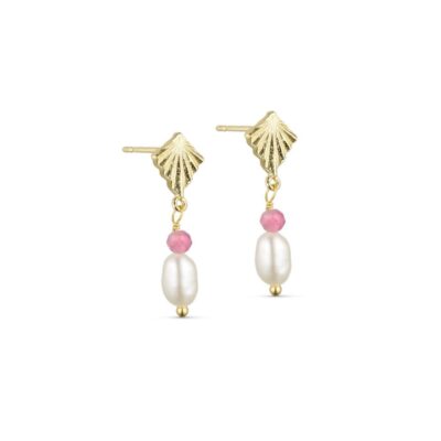 Pure by Nat øreringe - Ellie earrings – 45920 – G/P Real Pink Tourmaline