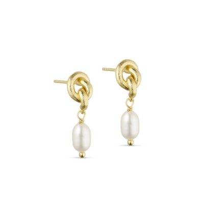 Pure by Nat øreringe - Anais pearl earrings – 45933 – G/P White Pearl