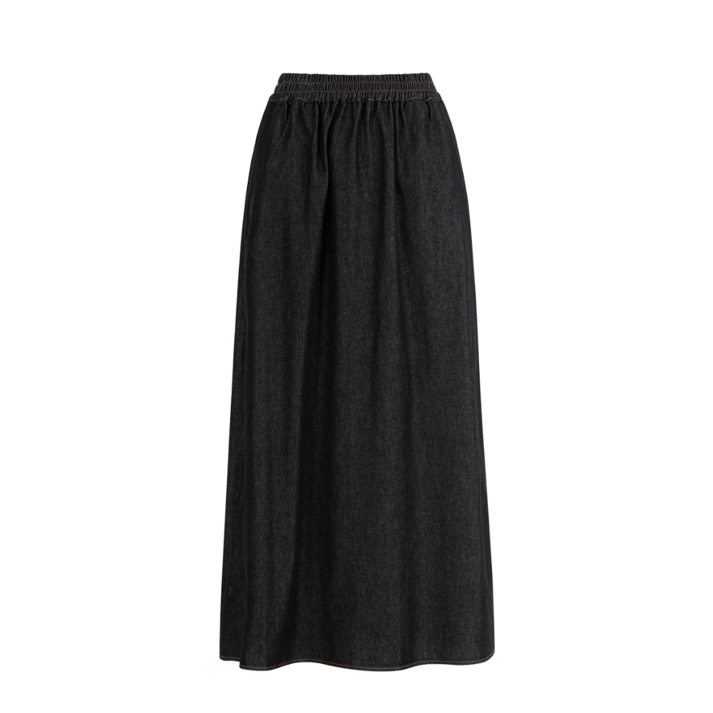 CC Heart denim nederdel - Ellis (Sort) CC Heart denim nederdel - Ellis denim skirt - CCH4534-254 - Black Blue Denim