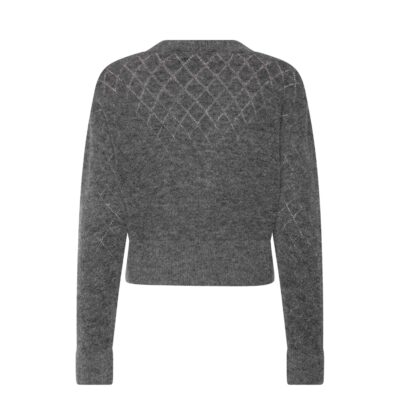 Rosemunde cardigan - RWAida Alpaca V-Neck Cardigan - 101026 - Medium Grey Melange
