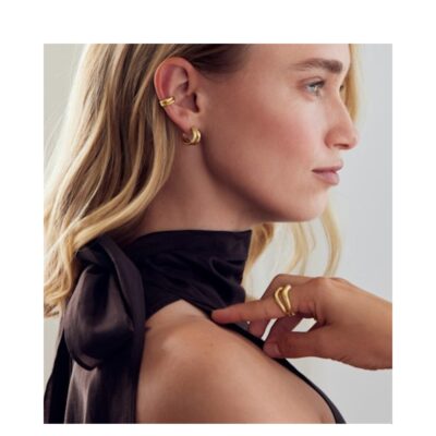 Pure by nat øreringe hoops - Paloma double earrings – 45943 (Guld)