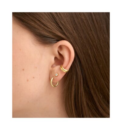 Pure by Nat øreringe - Hoop earring – 45515 (Guld)