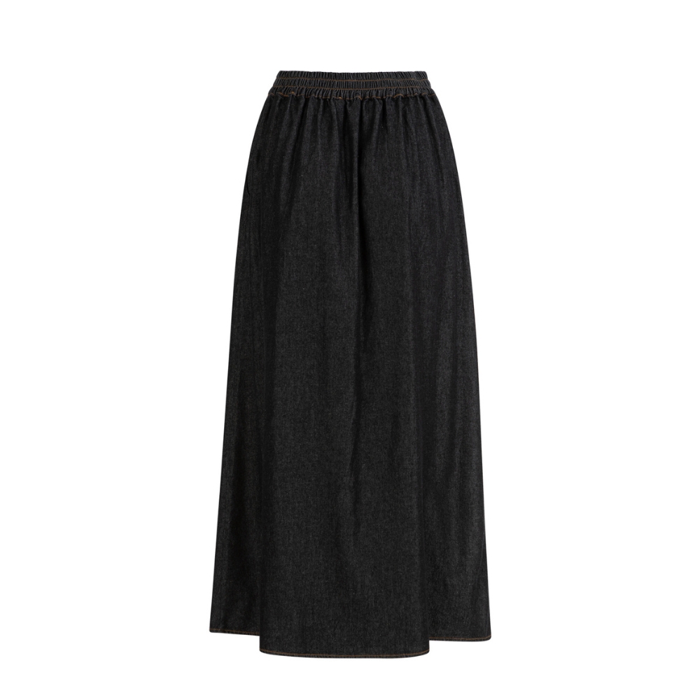 CC Heart denim nederdel - Ellis (Sort) CC Heart denim nederdel - Ellis denim skirt - CCH4534-254 - Black Blue Denim
