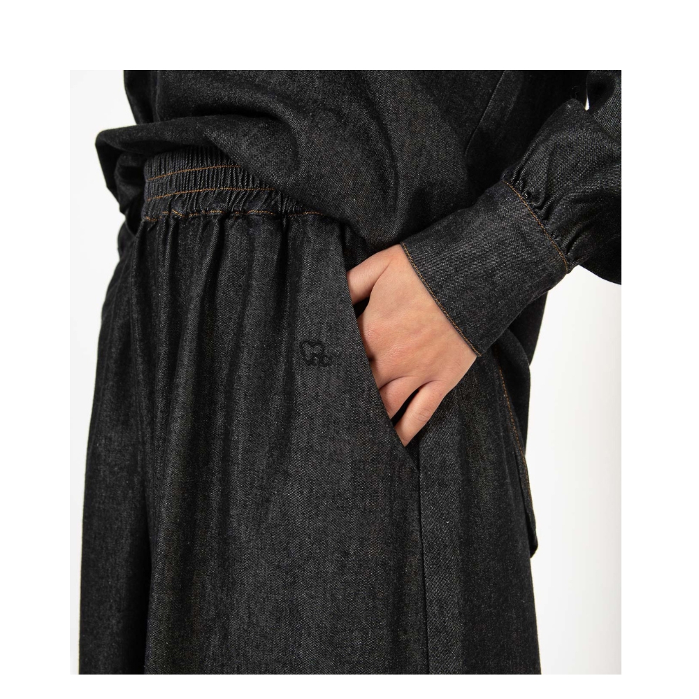 CC Heart denim nederdel - Ellis (Sort) CC Heart denim nederdel - Ellis denim skirt - CCH4534-254 - Black Blue Denim