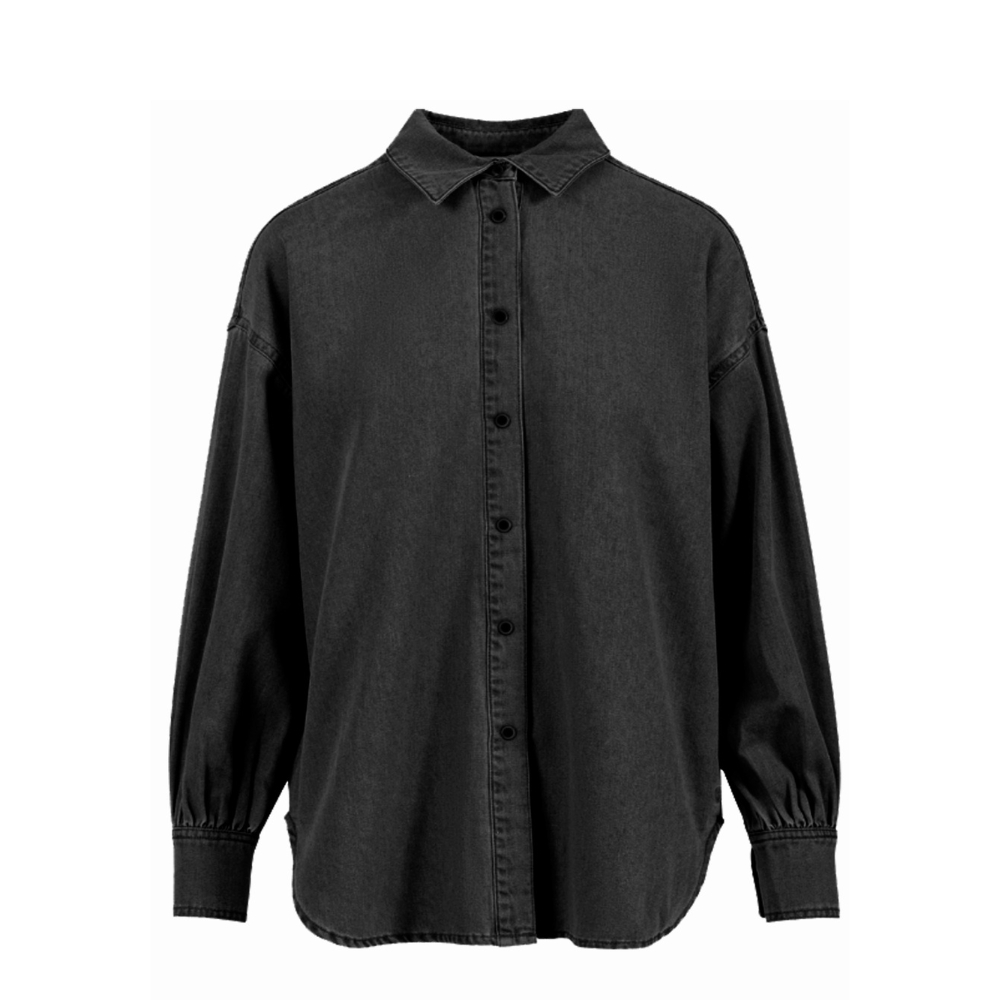 CC Heart denim skjorte - Ellis (Sort) CC Heart denim skjorte - Ellis denim shirt – CCH1269-254 – Black Blue Denim
