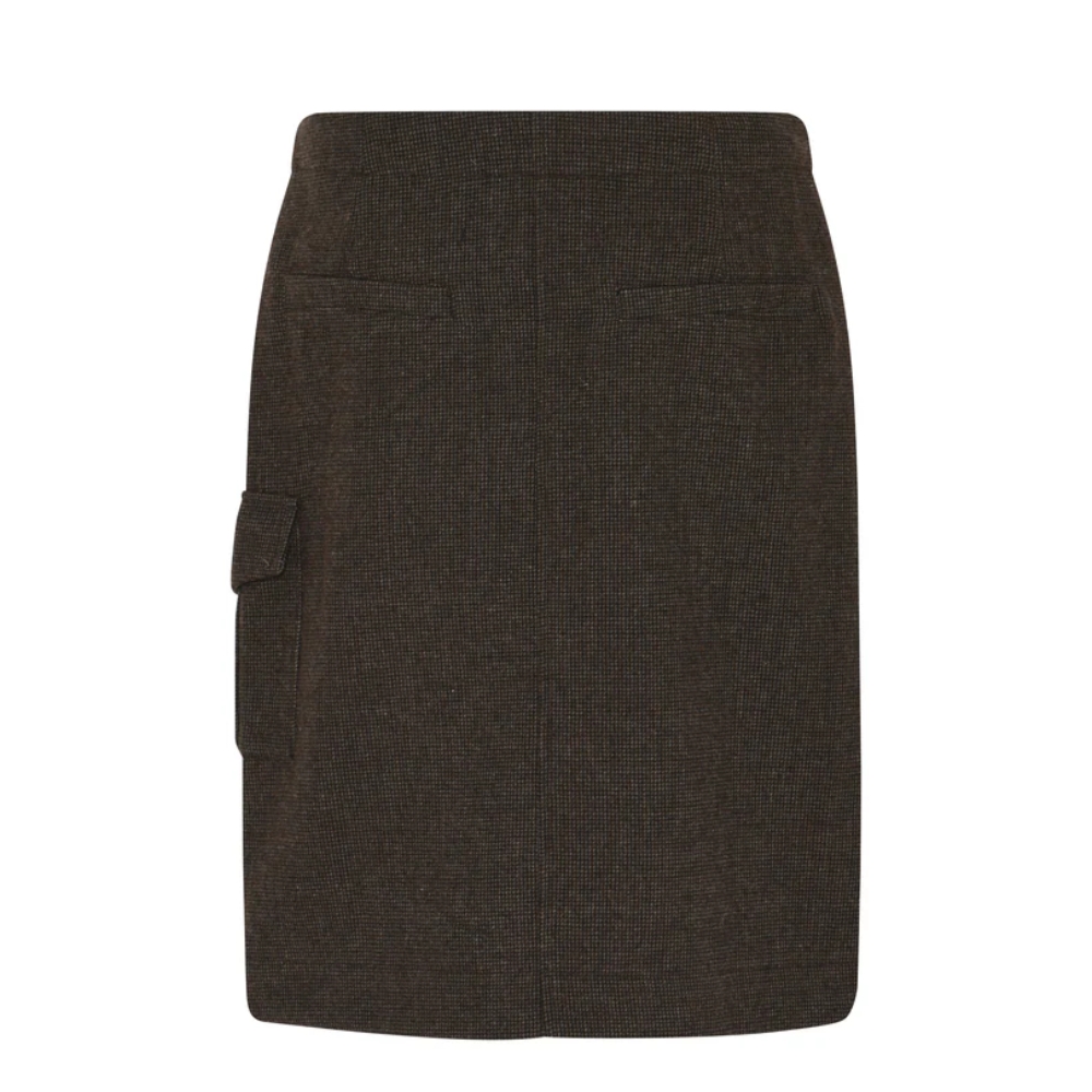 Humble nederdel - MargotHBS (Brun) Humble nederdel - MargotHBS Skirt - 14881 - Brown combi