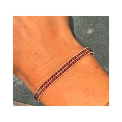 Ibu Jewels armbånd - AL11 Cap Lise (Garnet)
