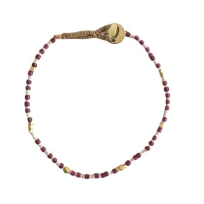 Ibu Jewels armbånd - GN07 Lulu Raindrop (Maroon)