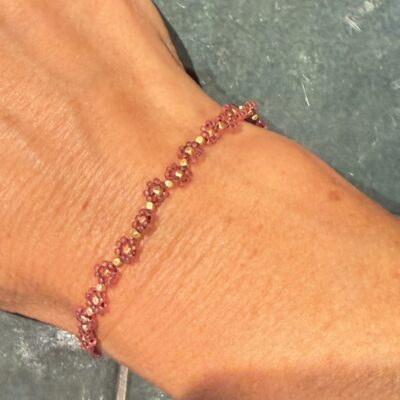 Ibu Jewels armbånd - GI07 Cap Flower (Maroon)