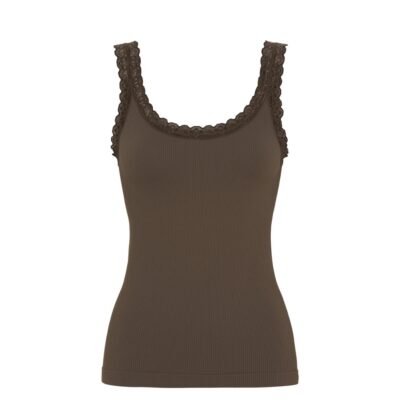  Tim og Simonsen top - Frida Rib Top – 217 – Noce
