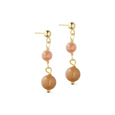 Tim & Simonsen øreringe - Jackie 2-stone Earring – TSJ215 – Latte Tourmaline