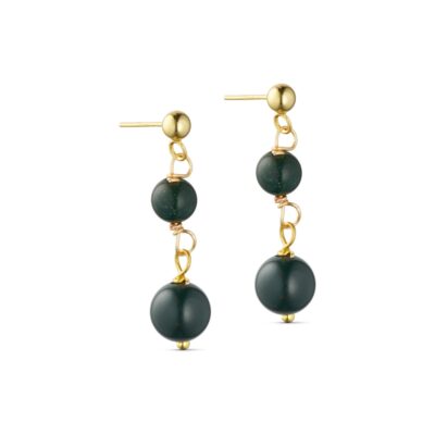 Tim & Simonsen øreringe - Jackie 2-stone Earring – TSJ215 – Moss Agat