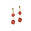 Tim & Simonsen øreringe - Jackie 2-stone Earring – TSJ215 – Red Agate
