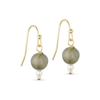 Tim & Simonsen øreringe - Usha Earring - TSJ314 - Kaki labradorite