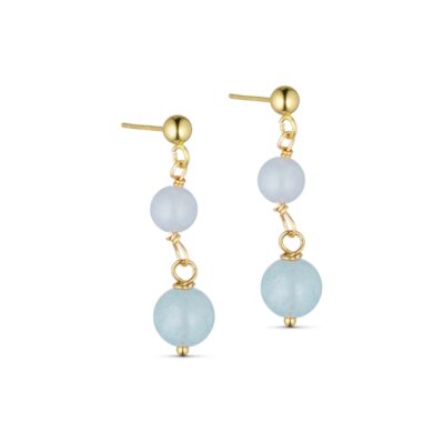 Tim & Simonsen øreringe .- Jackie 2-stone Earring – TSJ215 - Aquamarine