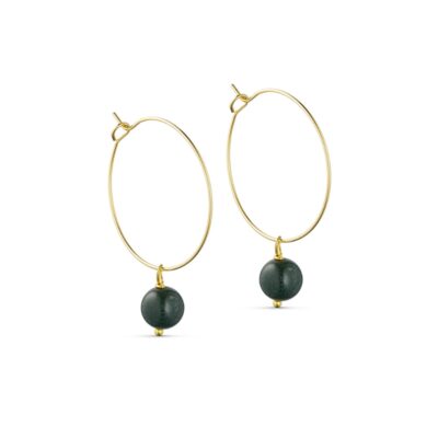 Tim & Simonsen øreringe - Jackie Hoop Earring  – TSJ214 – Moss Agat