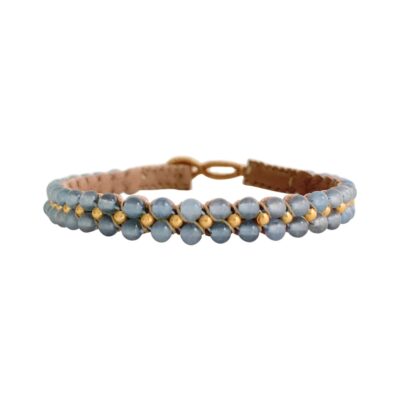 Ibu Jewels armbånd - AH21 Bee (Blue Chalcedony)