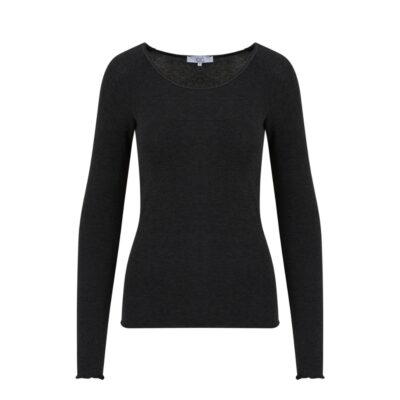 CC Heart basic bluse - CC Heart Lana Strik med lange ærmer – CCH2202 – Black
