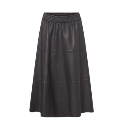 Depeche skind nederdel - EvelynDEP Leather Skirt – 50648 – 008 Chocolate