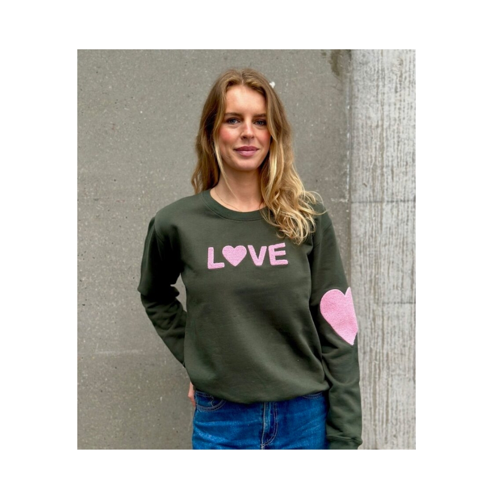 Lulu’s Love sweatshirt – Is-Love (Grøn/Rosa) Lulu’s Love sweatshirt – Is-Love (Grøn/Rosa)