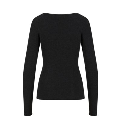 CC Heart bluse - Wool (Sort) CC Heart basic bluse - CC Heart Lana Strik med lange ærmer – CCH2202 – Black