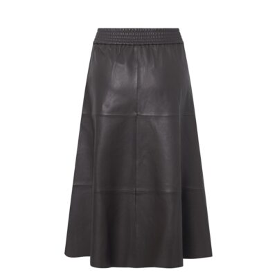Depeche skind nederdel - EvelynDEP Leather Skirt – 50648 – 008 Chocolate