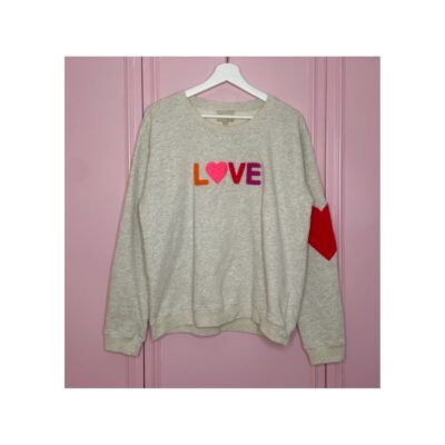 Alternative view of Lulu’s Love sweatshirt – Is-Love (Grå/Rød)