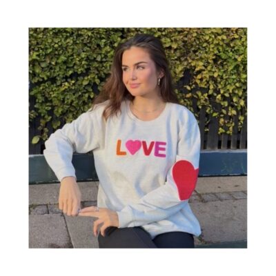Lulu’s Love sweatshirt – Is-Love (Grå/Rød)