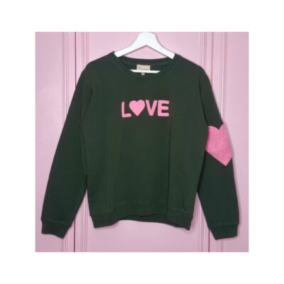 Lulu’s Love sweatshirt – Is-Love (Grøn/Rosa) Lulu’s Love sweatshirt – Is-Love (Grøn/Rosa)