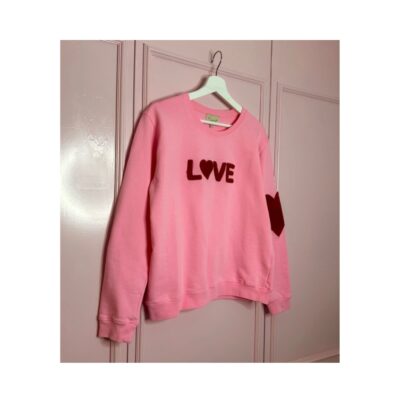 Lulu’s Love sweatshirt – Is-Love (Pink/Vinrød)