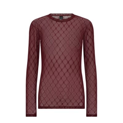 Hype the Detail mesh bluse – Mesh Blouse 3-300-14-12 - Red
