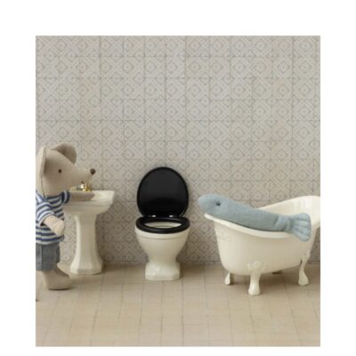 Maileg WC, Mus - 11-5143-00 - Råhvid