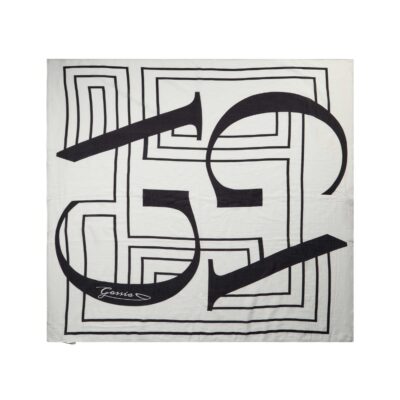Gossia tørklæde - MiriaGO - G2834 - Off-white-Black